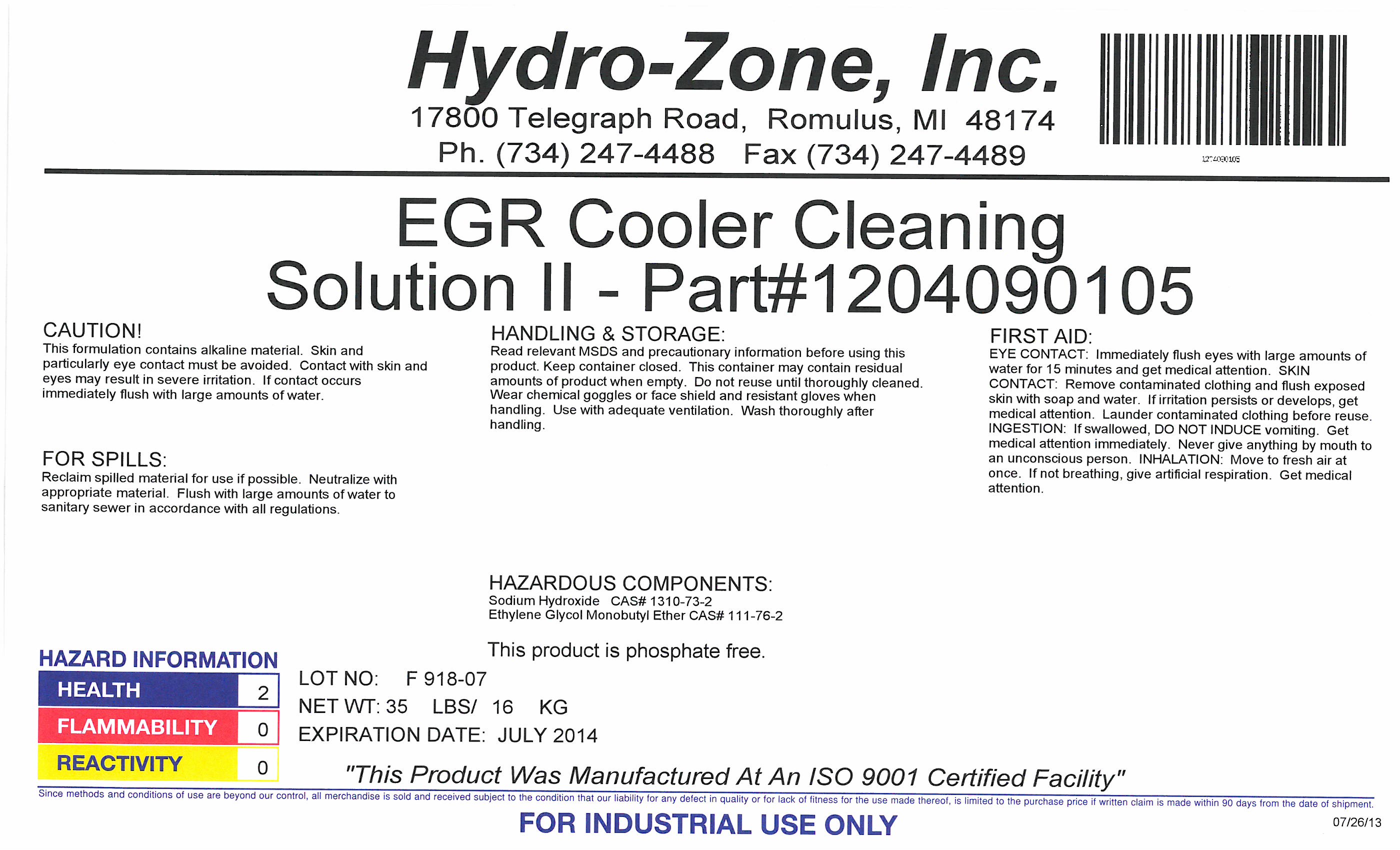 EGR Cooler Cleaner II-1.4